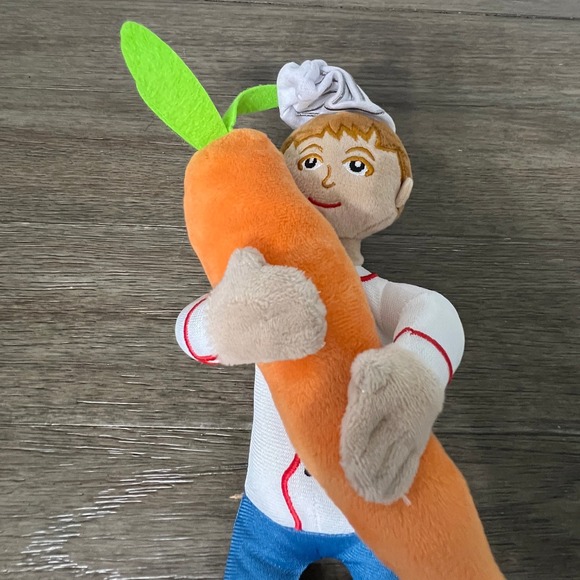 Le Petit Chef Doll Chef Holding Carrot Plush - Picture 1 of 5